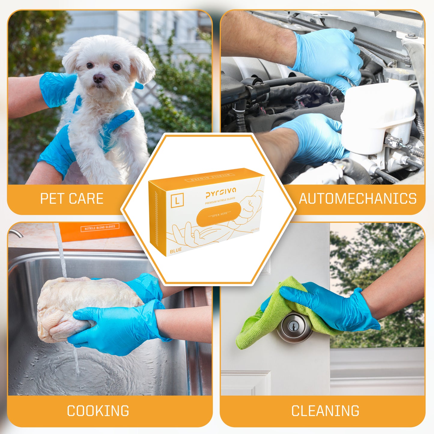 Nitrile Gloves by Pyrsiva Medical